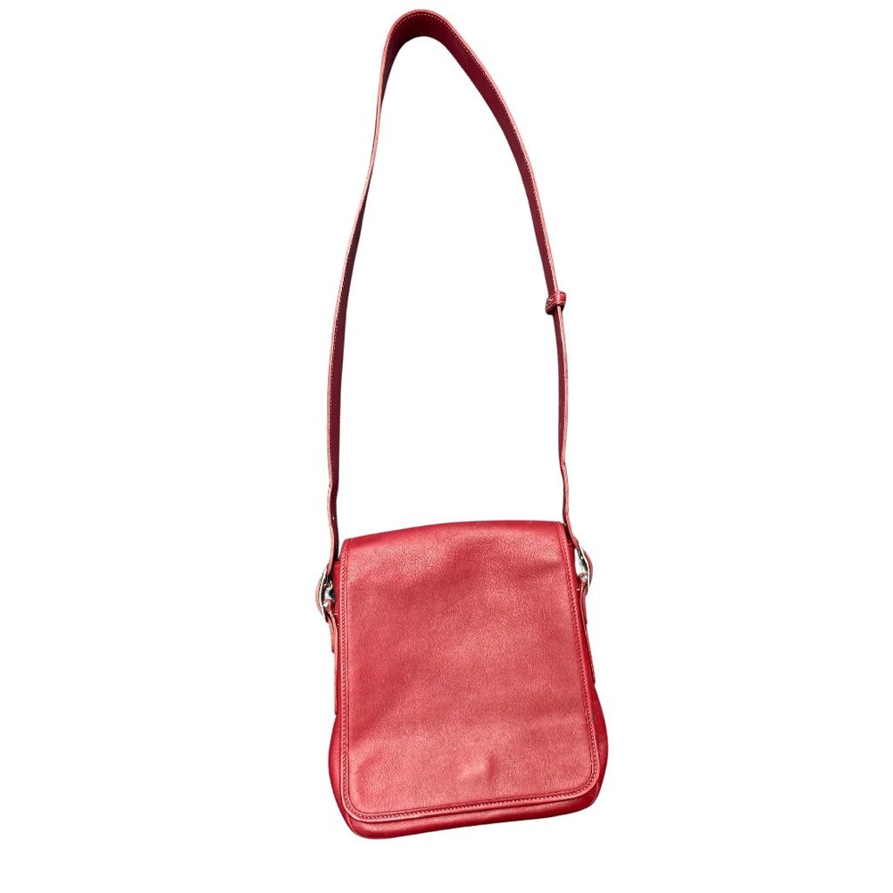 Vintage Coach Purse - Red Leather Shoulder Purse - Excellent Condition